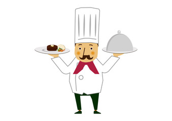 職業のクリップアート。コックさん。シェフ。料理人。