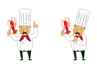 職業のクリップアート。コックさん。シェフ。料理人。