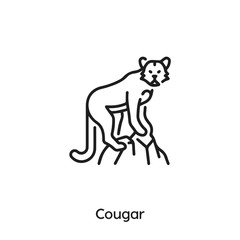 cougar icon vector . cougar sign symbol