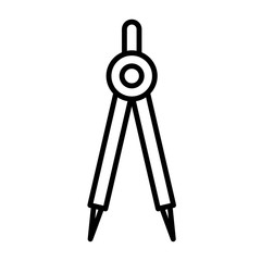 Drawing compass icon vector sign and symbols on trendy design