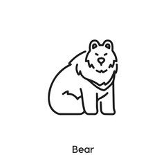 bear icon vector . bear sign symbol