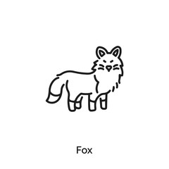 fox icon vector . fox symbol sign