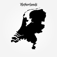 Map Kingdom of the Netherlands. Vector illustration. World map
