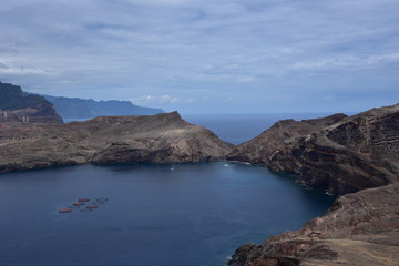 Landscape of Point of Saint Lawrence (Ponta de Sao Lourenco), easternmost point of the island of Madeira, Portugal.