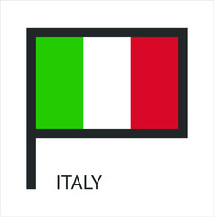 Italian country flag symbol icon with a white background