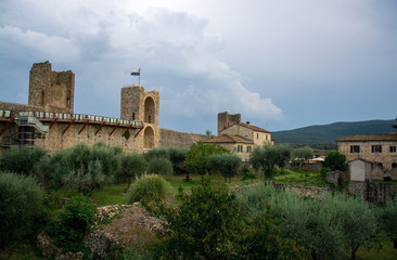 Monteriggioni, Toskana, Italien