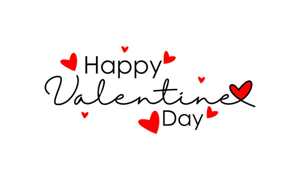 happy valentine day vector design background, with the concept of typography and heart or love