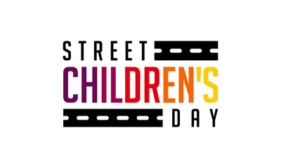 street children's day vector background colorful