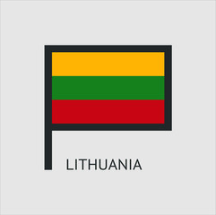  Lithuanian country flag symbol icon with a white background