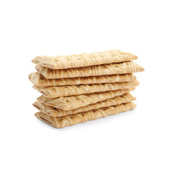 Tasty cookies with icing isolated on white