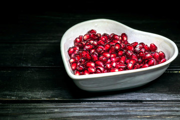 garnet on black in dish
