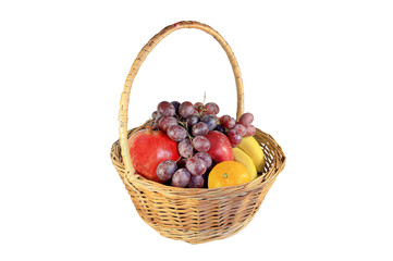 Gift wicker fruit basket