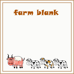 notepad for farm cow drawing