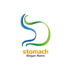Stomach care icon logo designs concept vector illustration