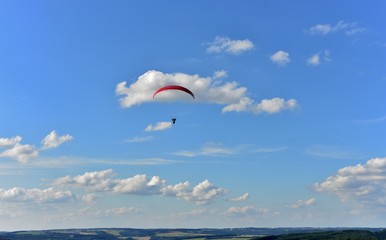 paraglider in the sky