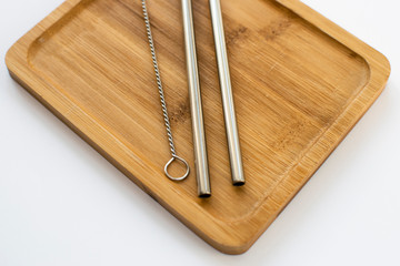 Reusable Metal Straws with Portable Case - Stainless Steel, Eco-Friendly Drinking Straw Set with  Cleaning Brushes. Stainless Steel Metal Straws, Reusable Comfortable Rounded tip Drinking Straws