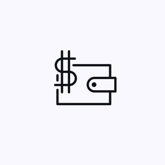 Wallet icon with a dollar symbol on it