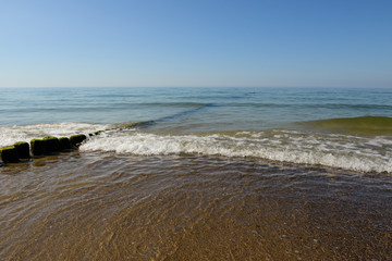 Fototapeta na wymiar Beach near Ustronie Morskie