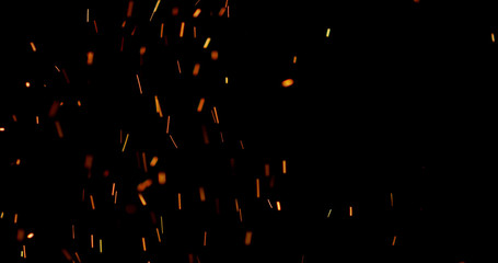 Plakat Fire Embers with black background