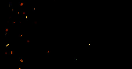 Fire Embers with black background