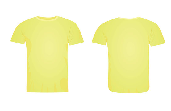 plain yellow shirt back