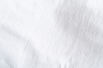 Fototapeta na wymiar White Wrinkled Fabric Cloth