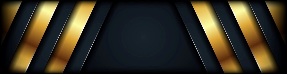 abstract premium dark and gold overlay layers background