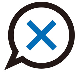 ばつ吹き出し