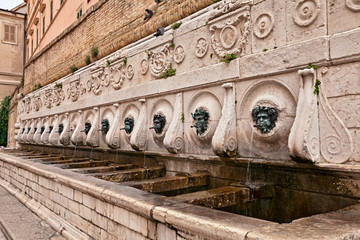 Ancona, Marche, Italy: the Renaissance Fountain of Calamo (Fontana delle Tredici Cannelle)