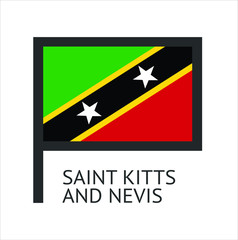  the saint kitts and nevis state flag symbol on a white background