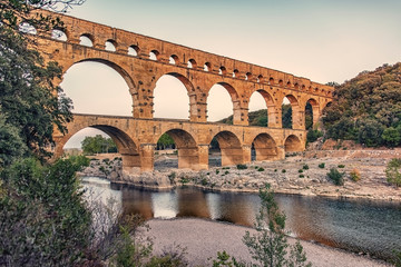 Pont du Gard in Frankreich, ein UNESCO-Weltkulturerbe