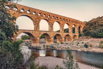 Papier Peint photo Pont du Gard Pont du Gard en France, un site du patrimoine mondial de l& 39 UNESCO