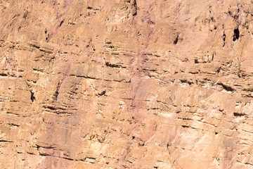 Brown stone mountain. Selected focus