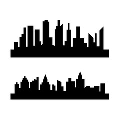 Naklejka premium Modern City skyline . city silhouette. vector illustration