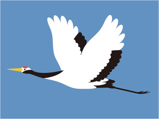 鶴 背景素材 ベクター イラスト