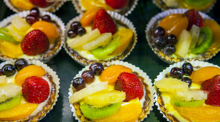 Berries and Fruits in a Public Market in Vancouver Canada