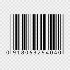 Barcode vector flat icon. Bar code sign. Thin line symbol.
