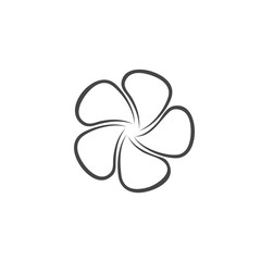 Plumeria Logo Template vector symbol