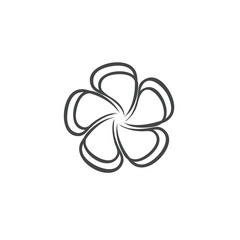 Plumeria Logo Template vector symbol
