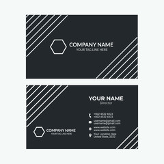 Modern creative clean black business card template priny ready file for company business