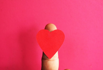 Fototapeta premium red heart in hands