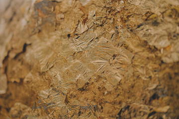 Close up golden abstract selective focus background