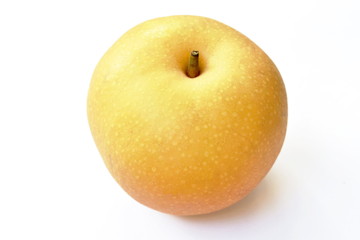 green apple healthy fruit on white background