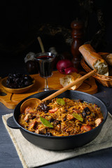 A real Polish 'Bigos,'after an old recipe with dried plums and wine.