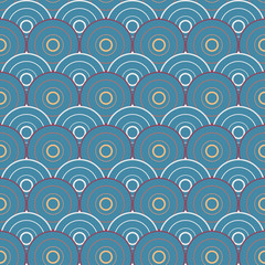 Simple geometric background. Concentric circles. Seamless abstract pattern.