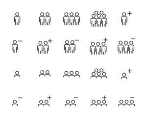 set of people icons, man, user, population