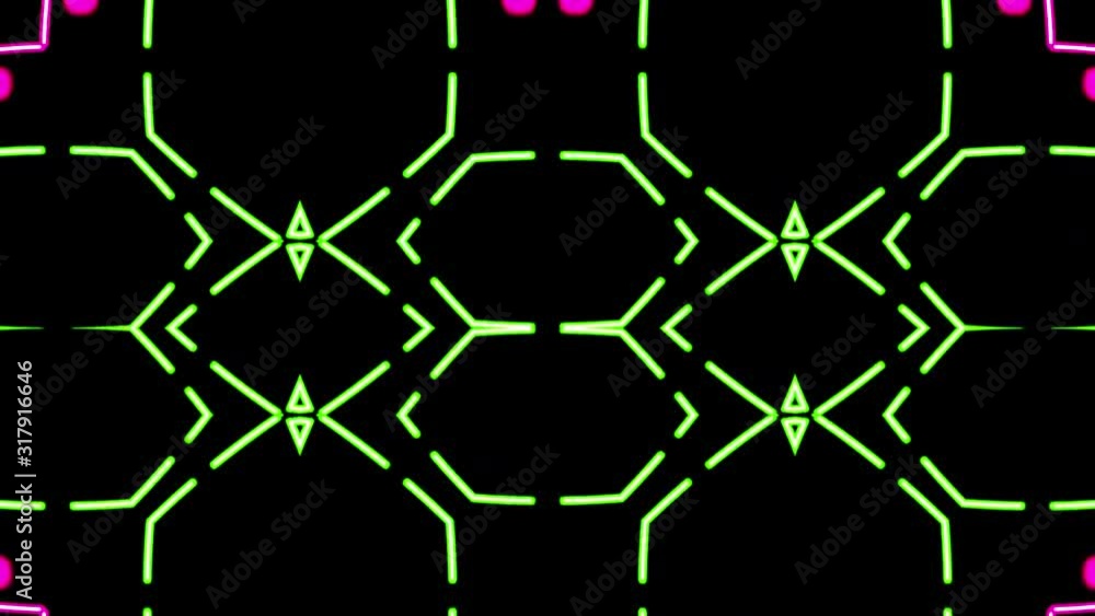 Poster vj loop kaleidoscope abstract motion background fx