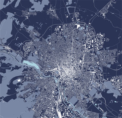 map of the city of Dijon, Cote-dOr, Bourgogne-Franche-Comte, France