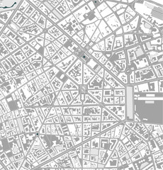 Fototapeta na wymiar map of the city of Lille, Nord, Hauts-de-France, France