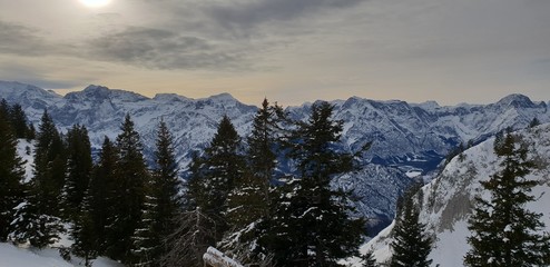 mountains in winter